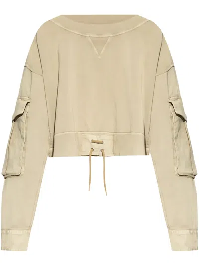 Dsquared2 Cotton Sweatshirt In Beige