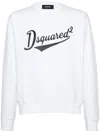 Dsquared2 Velvet Logo Sweatshirt In White