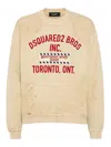 Dsquared2 Brothers Body Shop Patch Distressed Sweatshirt In Silver
