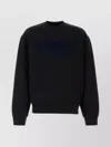Dsquared2 Cotton Sweatshirt With Ribbed Cuffs And Hem In Black