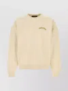 Dsquared2 Cotton Sweatshirt With Ribbed Cuffs And Hem In Neutral