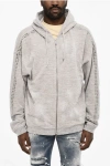 Dsquared2 Cotton Sweatshirt With Side Studs And Zip Closure