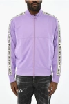 Dsquared2 Cotton Sweatshirt With Zip And Side Logo In Purple