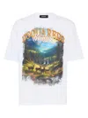 Dsquared2 Crew Neck Cotton T-shirt With Graphic Print In White