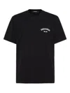Dsquared2 Black Crew-neck T-shirt With Logo On The Front In Cotton Man In Black