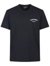 Dsquared2 Black Crew-neck T-shirt With Logo On The Front In Cotton Man In Black