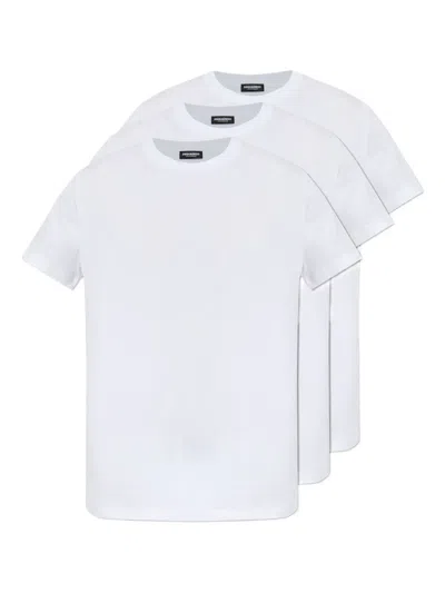 Dsquared2 Cotton T-shirt (pack Of Three) In White
