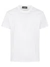 Dsquared2 White Cotton Tee With Subtle Logo Detail In White