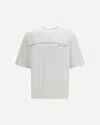 Dsquared2 Men White Crewneck T-shirt With Logo Lettering On The Front In Cotton Man In White