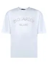 Dsquared2 Loose Fit White Cotton Jersey T-shirt With Vintage-effect Logo In White