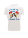 DSQUARED2 COTTON T-SHIRT WITH FRONTAL LOGO
