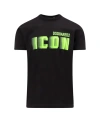 DSQUARED2 COTTON T-SHIRT WITH ICON BLUR PRINT