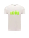 DSQUARED2 COTTON T-SHIRT WITH ICON BLUR PRINT