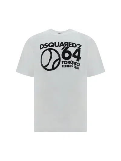 Dsquared2 Cotton T-shirt With Iconic Print In White