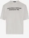 Dsquared2 White Loose Fit Heritage T-shirt In White