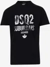 Dsquared2 Cotton T Shirt With Logo In Black