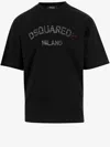 Dsquared2 Black Cotton T-shirt With Print In Black