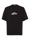 Dsquared2 Black T-shirt With Contrasting Icon Print In Black