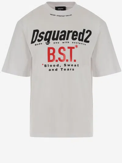 Dsquared2 Cotton T Shirt With Logo In White