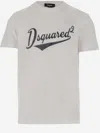 Dsquared2 Men White T-shirt With Logo Print On The Front In Cotton Man In White