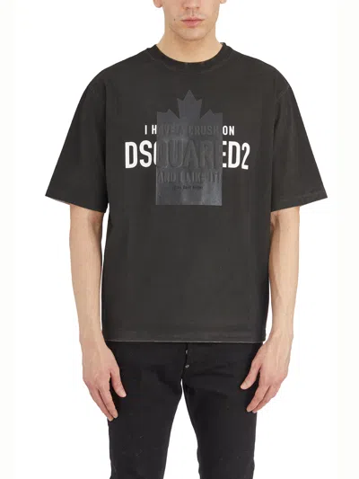DSQUARED2 DSQUARED2 COTTON T SHIRT WITH PRINT