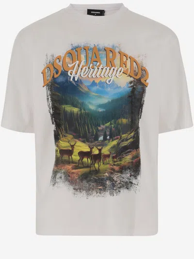 DSQUARED2 DSQUARED2 COTTON T SHIRT WITH PRINT
