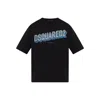 Dsquared2 Short-sleeve T-shirt With Puffy Logo In Blue