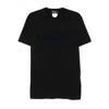 Dsquared2 Short-sleeve Navy Black T-shirt With Embossed Logo In Black