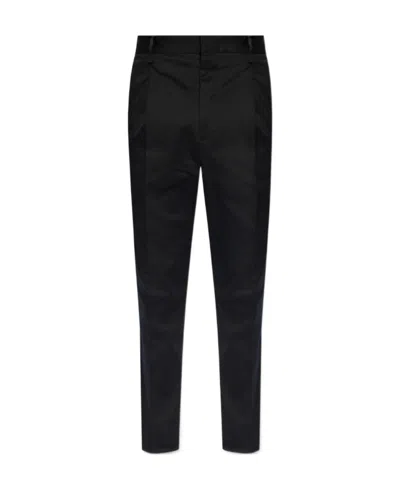 Dsquared2 Cotton Tailored Straight-leg Trousers In Black