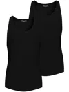 Dsquared2 Two-pack Logo Printed Tank Top In Black