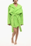 Dsquared2 Cotton Terry Beach Bathrobe With Embroidery