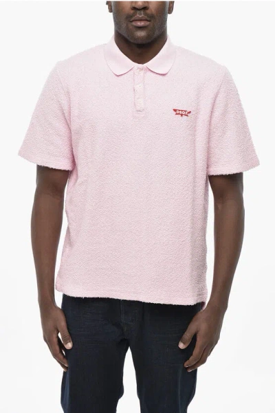 Dsquared2 Cotton Terry Polo With Logo Pin