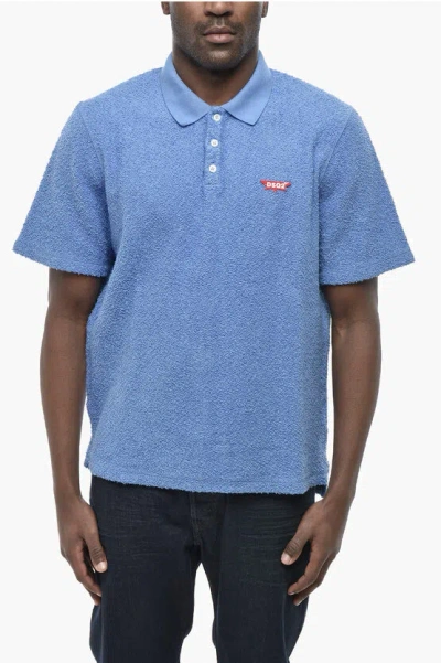 Dsquared2 Cotton Terry Polo With Logo Pin