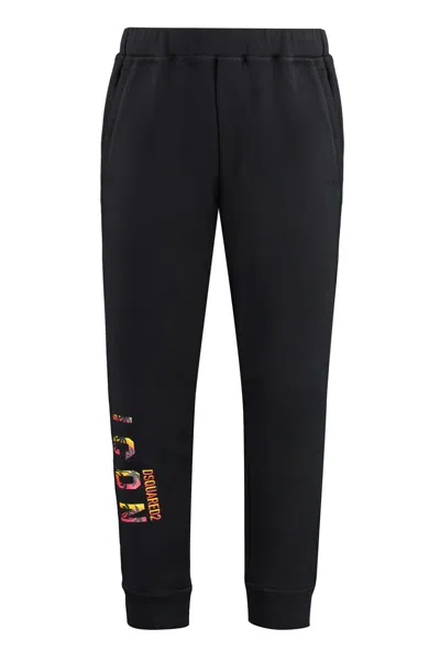 Dsquared2 Cotton Track-pants In Black