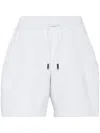Dsquared2 Cotton Track Shorts In 白色