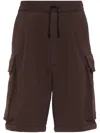 Dsquared2 Dsquared Men Cargo Bermuda Shorts "balloon" In Brown