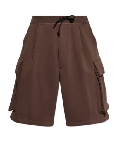 Dsquared2 Cotton Track Shorts In Brown