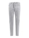 Dsquared2 Cotton Trouser With Back Logo Patch In Gris