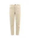Dsquared2 Men Cotton Trouser With Back Logo Patch In White