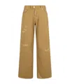 Dsquared2 9 To 5 Distressed Low Rise Jeans In Brown
