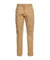 Dsquared2 Cotton Trousers In Brown