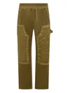 Dsquared2 Barrow Brown Velvet Cargo Pants In Green