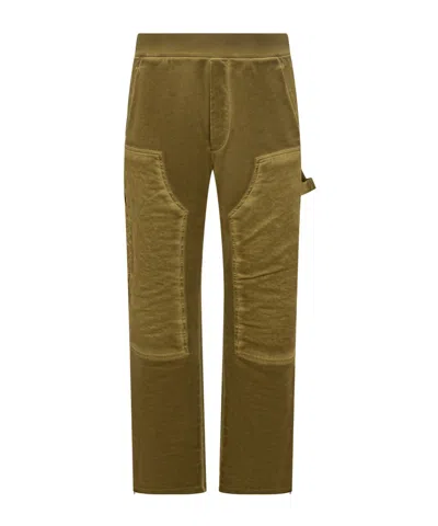 Dsquared2 Elastic Waist Casual Pants In Green