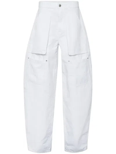 Dsquared2 Cotton Trousers In White