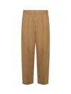 Dsquared2 Cotton Trousers With Pleats In Black