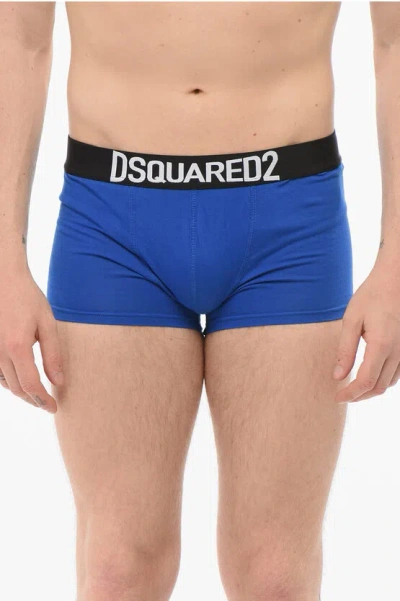 Dsquared2 Cotton Trunk Boxer With Logoed Waistband