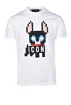 Dsquared2 Icon Pixel-print T-shirt In White