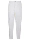 Dsquared2 Cotton Twill Trousers With Front Pleats In White