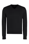 Dsquared2 Men's Black V-neck Sweater In Black