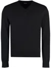Dsquared2 Men's Black V-neck Sweater In Black